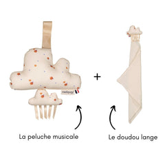 Coffret naissance Noisette - Nuage musical & doudou coffret naissance classique MELLIPOU