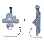 Coffret naissance doudou et peluche musicale - Lennon coffret naissance classique MELLIPOU