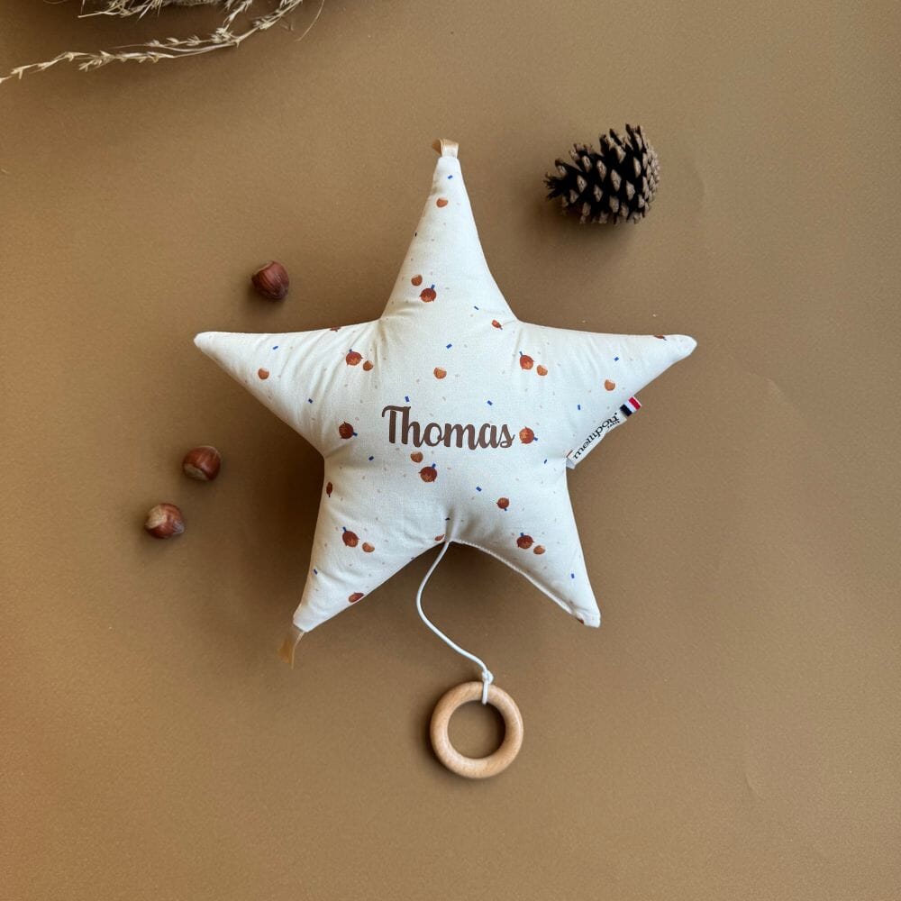 Peluche musicale - Etoile Noisette coussins musicaux étoile MELLIPOU