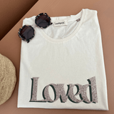 T-shirt femme écru - Loved tee-shirt MELLIPOU