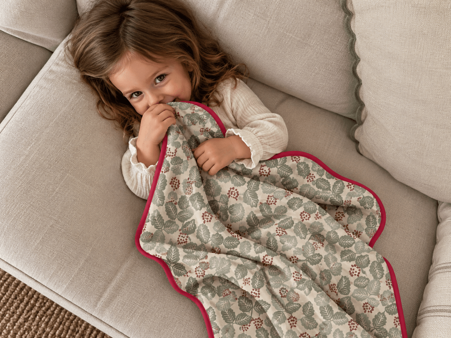 Plaid enfant personnalisable Quincy coussins musicaux mini nuages MELLIPOU