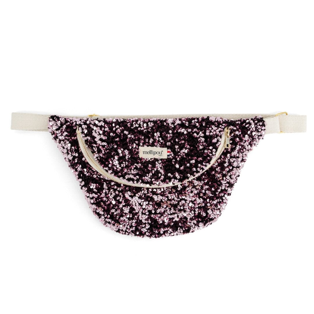 Banane à langer sequins rose - Liliane Sac à langer MELLIPOU