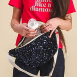 Banane à langer sequins bleue - Roland Sac banane à langer MELLIPOU