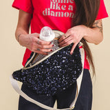 Banane à langer sequins bleue - Roland Sac banane à langer MELLIPOU