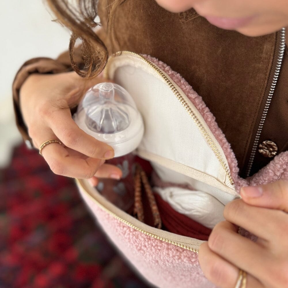 Banane à langer moumoute rose - Pink Sac banane à langer MELLIPOU