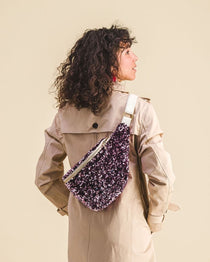 Banane à langer sequins rose - Liliane Sac à langer MELLIPOU