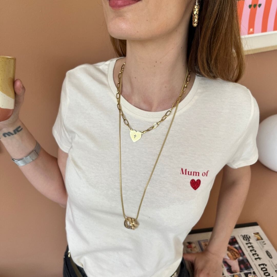 Tee-shirt femme écru - Mum of... tee-shirt MELLIPOU