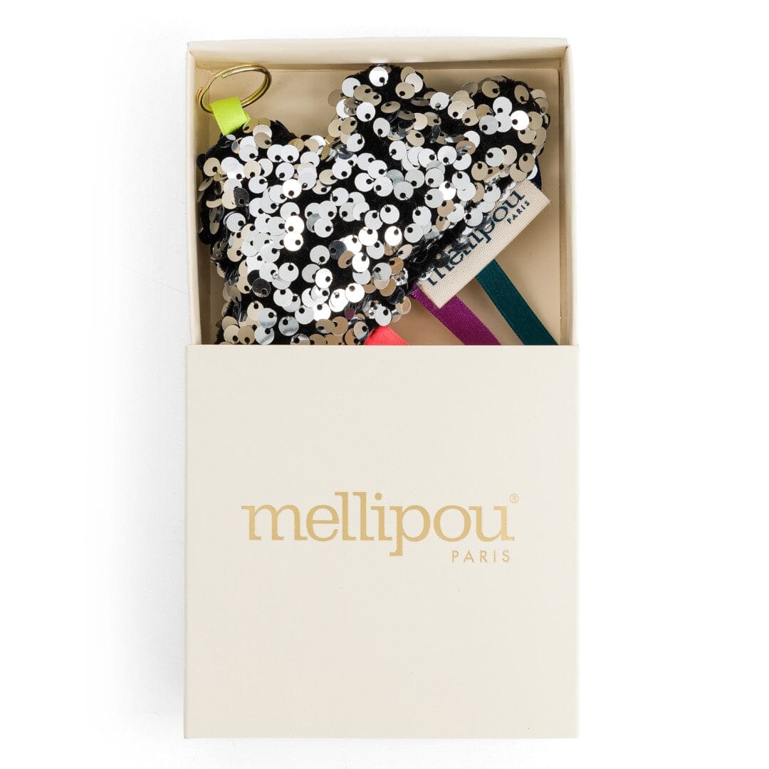 Porte-clés paillettes argenté - Jacky Porte-clés MELLIPOU