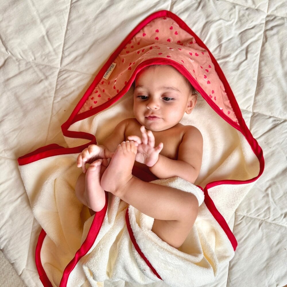 Cape de bain bébé fille - Amour Cape de bain MELLIPOU