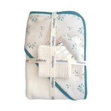 Coffret bébé : doudou lange, cape de bain - Léonard coffret naissance classique MELLIPOU
