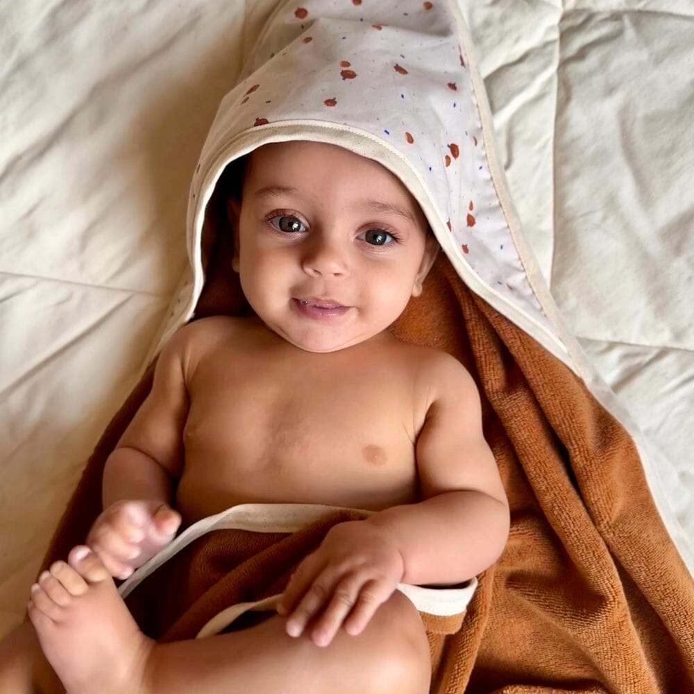 Cape de bain bébé personnalisée - Noisette Cape de bain MELLIPOU