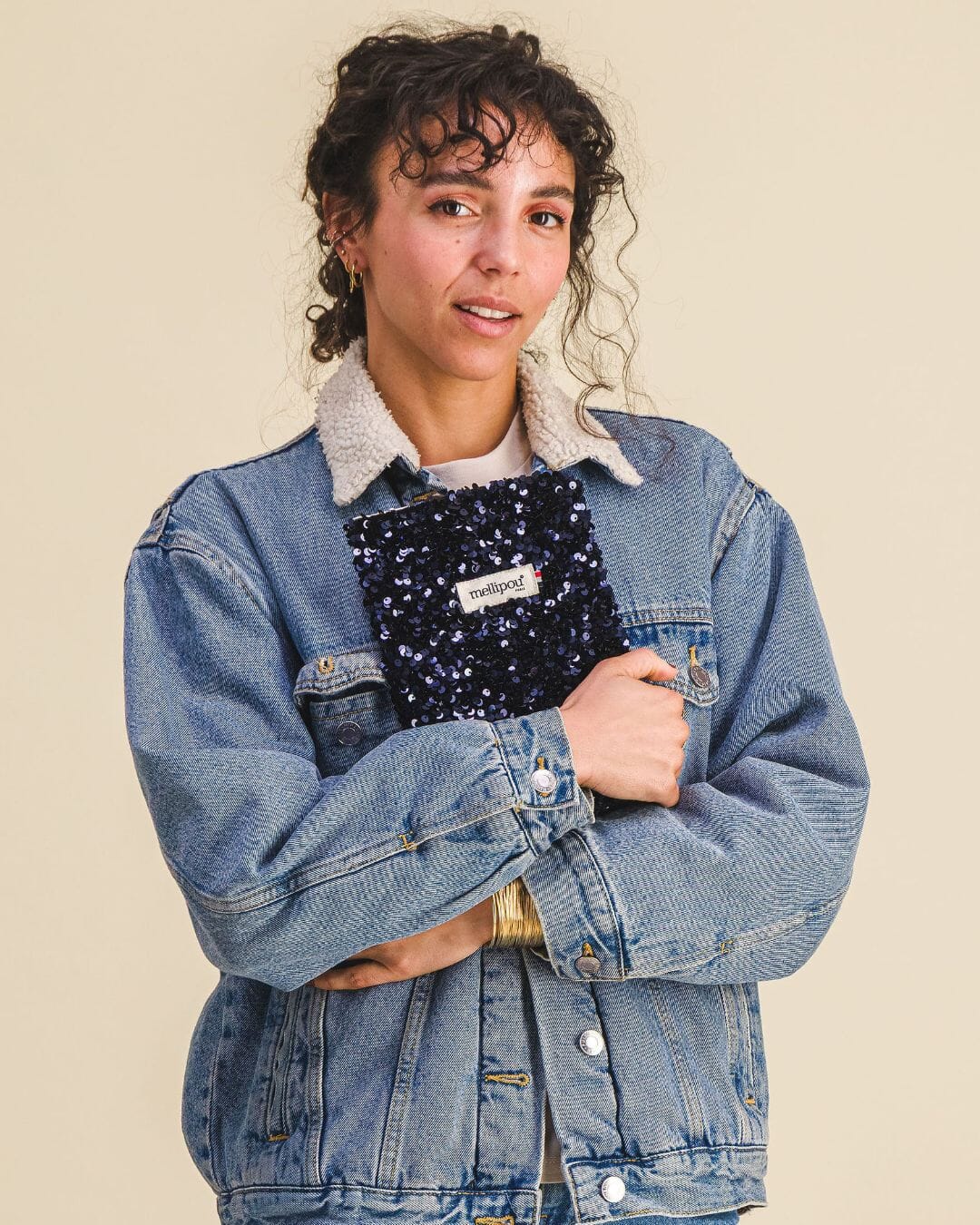 Protège carnet de santé bleu pailleté - Roland Carnet de santé MELLIPOU