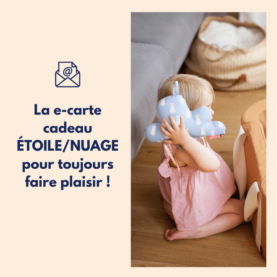 Carte cadeau pour bébé et jeunes parents : Coussins musicaux MELLIPOU