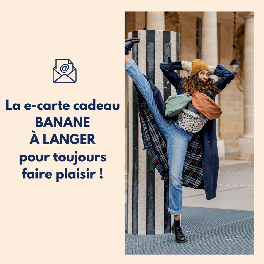 Carte cadeau pour jeunes parents: Banane à langer MELLIPOU