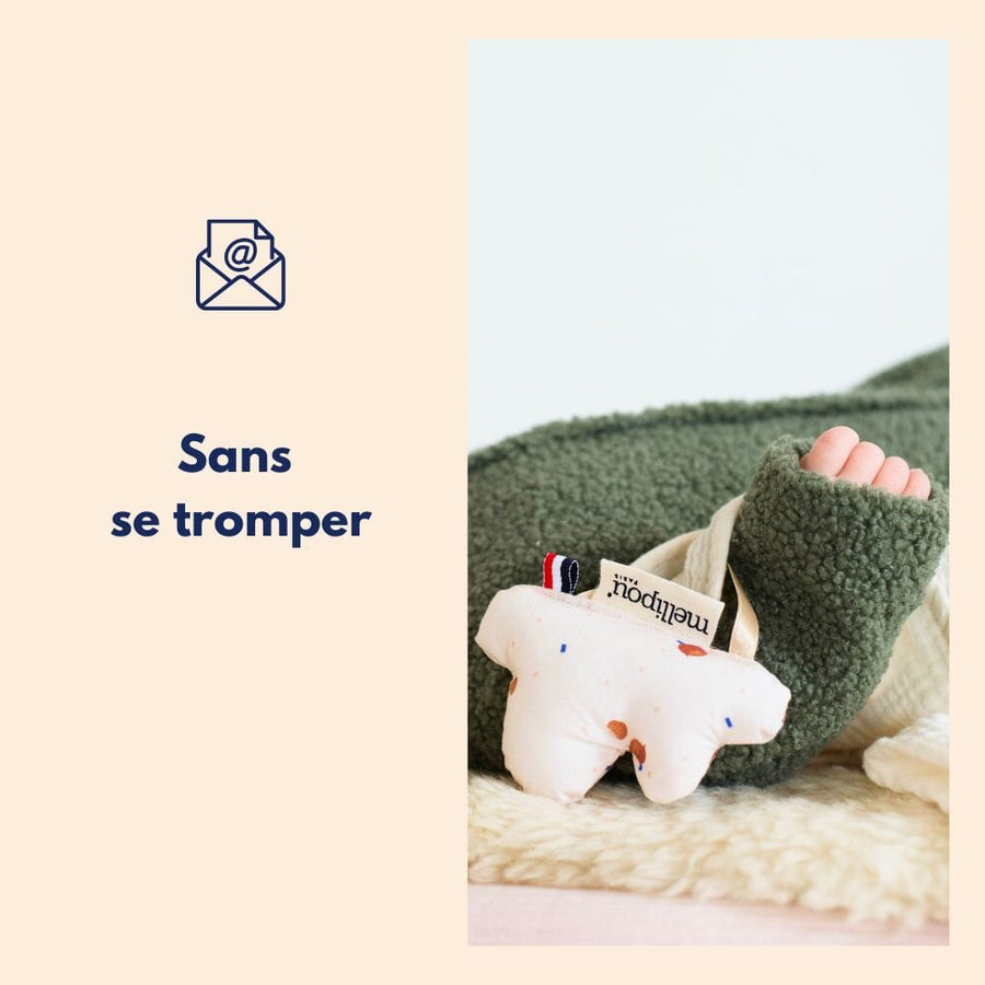 Carte cadeau pour bébé: Doudou lange personnalisable MELLIPOU