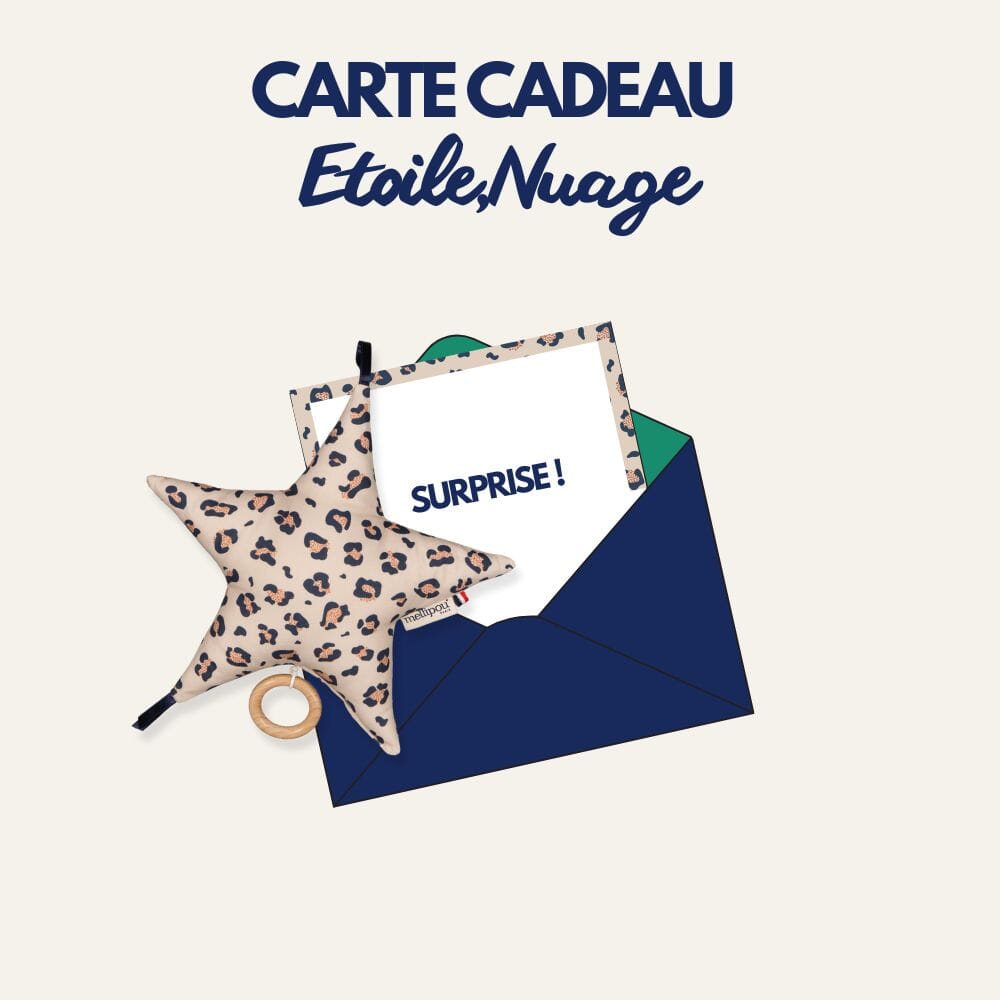 Carte cadeau pour bébé : Étoile ou Nuage musical Gift Cards MELLIPOU