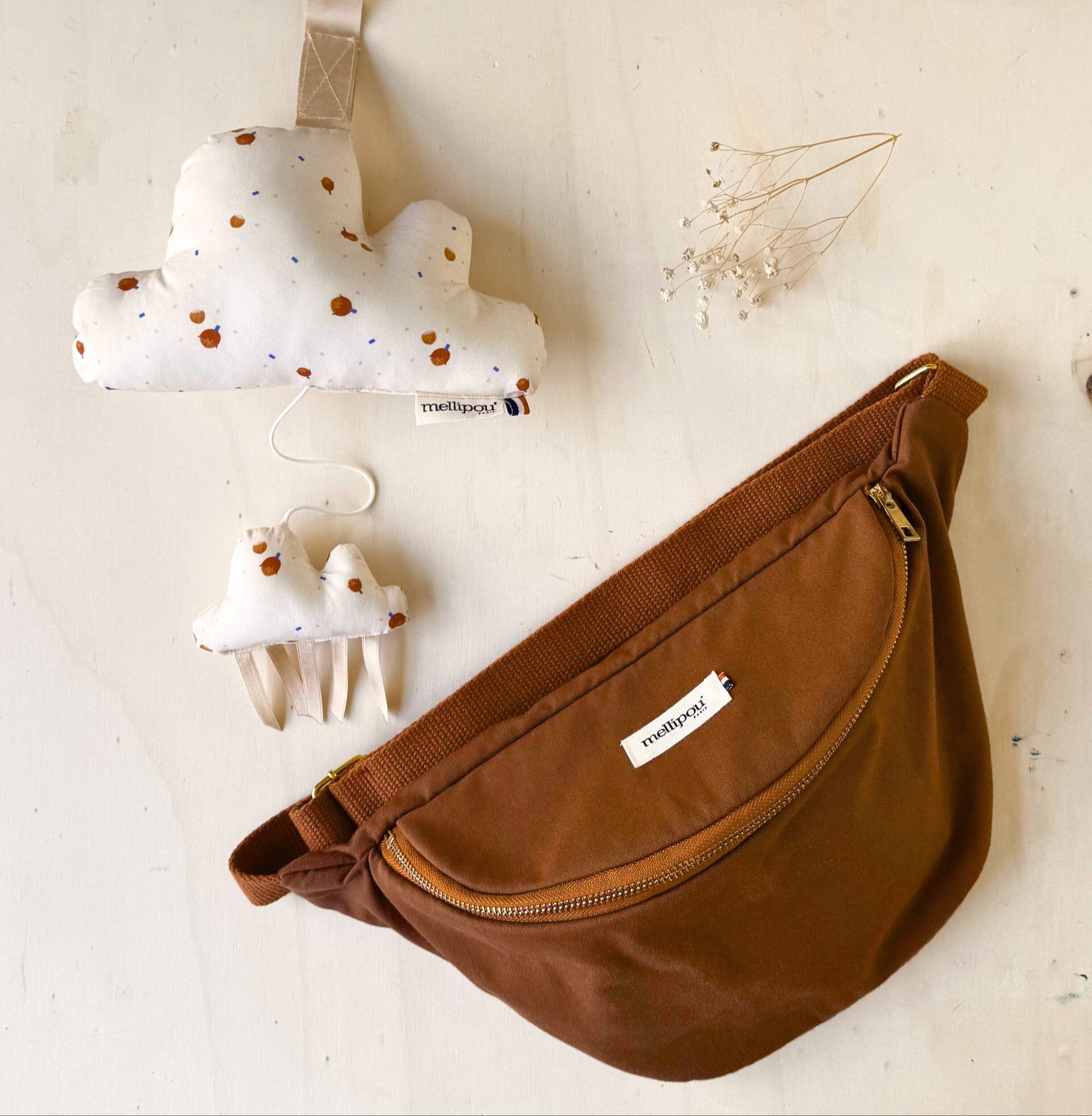 Coffret maman bébé mixte - Noisette sac banane coussin musicaux MELLIPOU