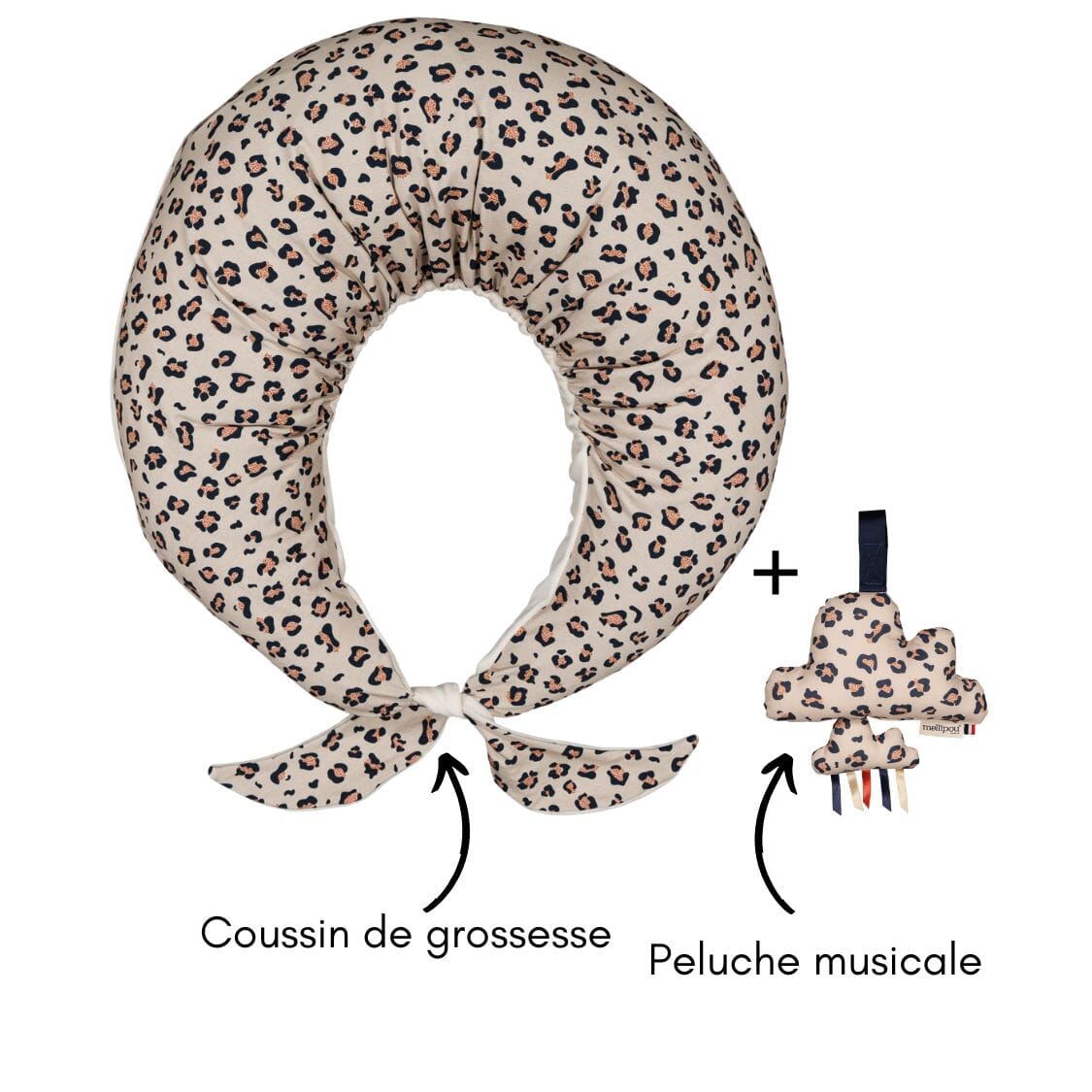 Coffret Maternité coussin de grossesse et nuage musical Baker Coussin d'allaitement MELLIPOU