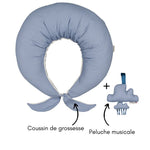 Coffret Maternité coussin de grossesse & nuage musical Lennon Coussin d'allaitement MELLIPOU