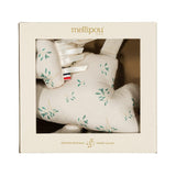 Coffret bébé doudou et coussin musical - Léonard coffret naissance classique MELLIPOU