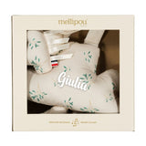 Coffret bébé doudou et coussin musical - Léonard coffret naissance classique MELLIPOU