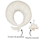 Coffret Maternité coussin de grossesse & nuage musical Donna Coussin d'allaitement MELLIPOU