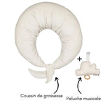 Coffret Maternité coussin de grossesse & nuage musical Donna Coussin d'allaitement MELLIPOU