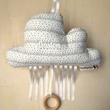 Nuage musical original noir et blanc Dott ( pois noir) coussins musicaux nuage MELLIPOU