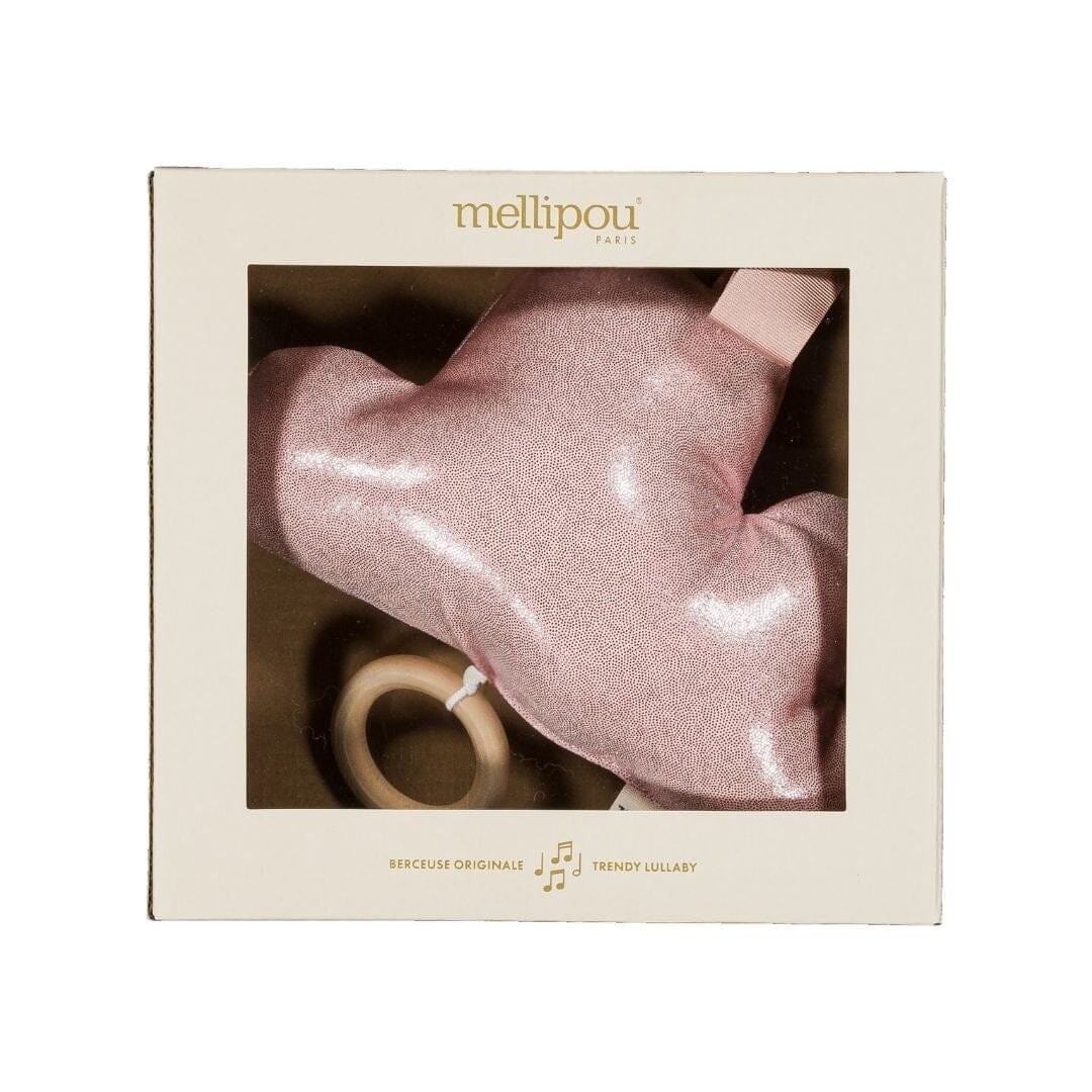 Mini nuage rose pailletté - Liliane Nuage musical MELLIPOU