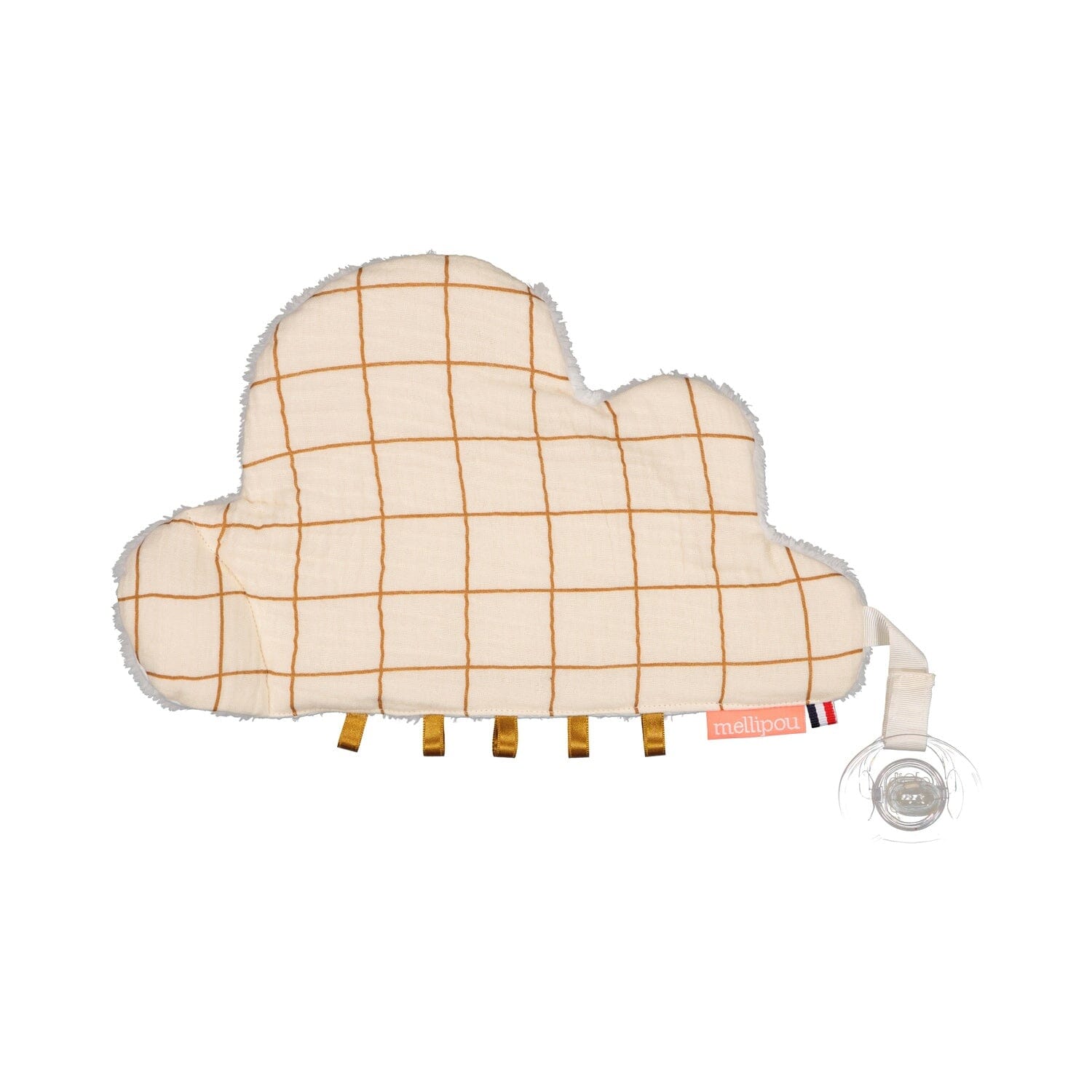 Doudou attache-sucette personnalisable - David doudou attache-sucette MELLIPOU
