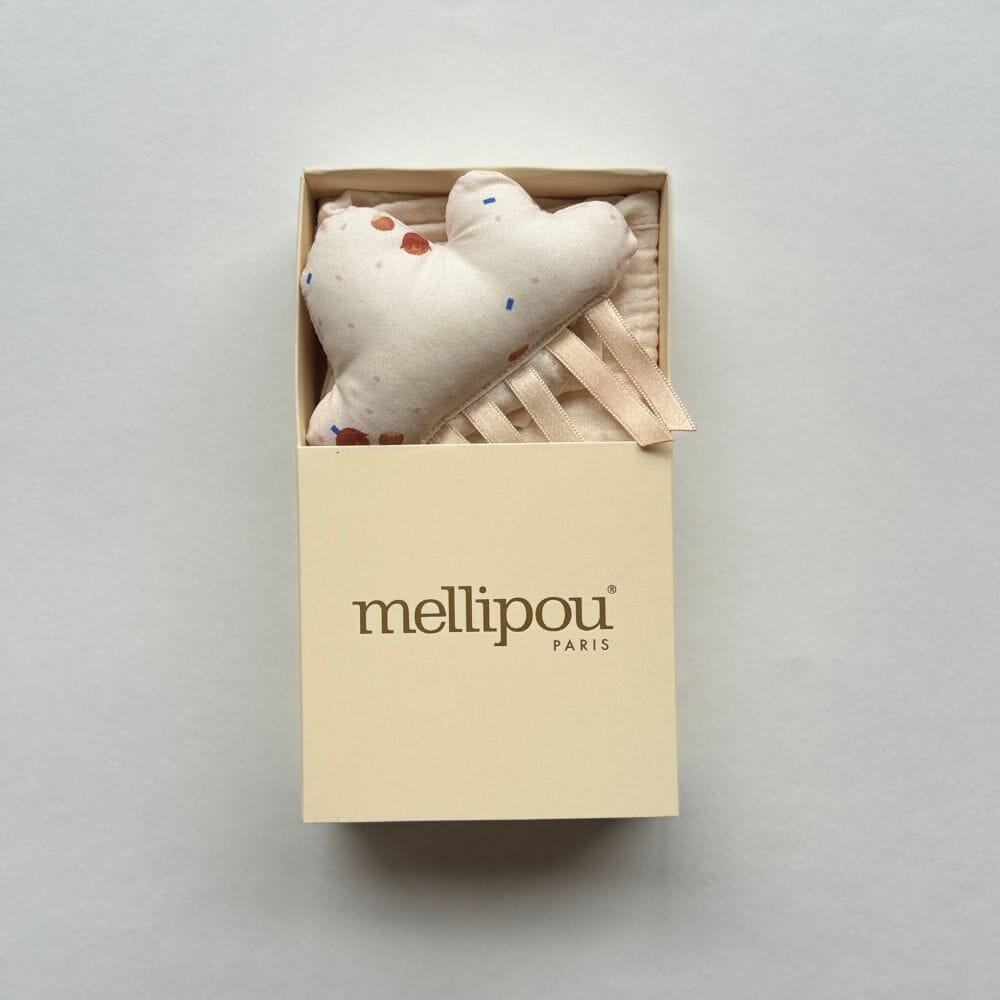 Doudou lange en gaze de coton - Noisette doudou lange MELLIPOU