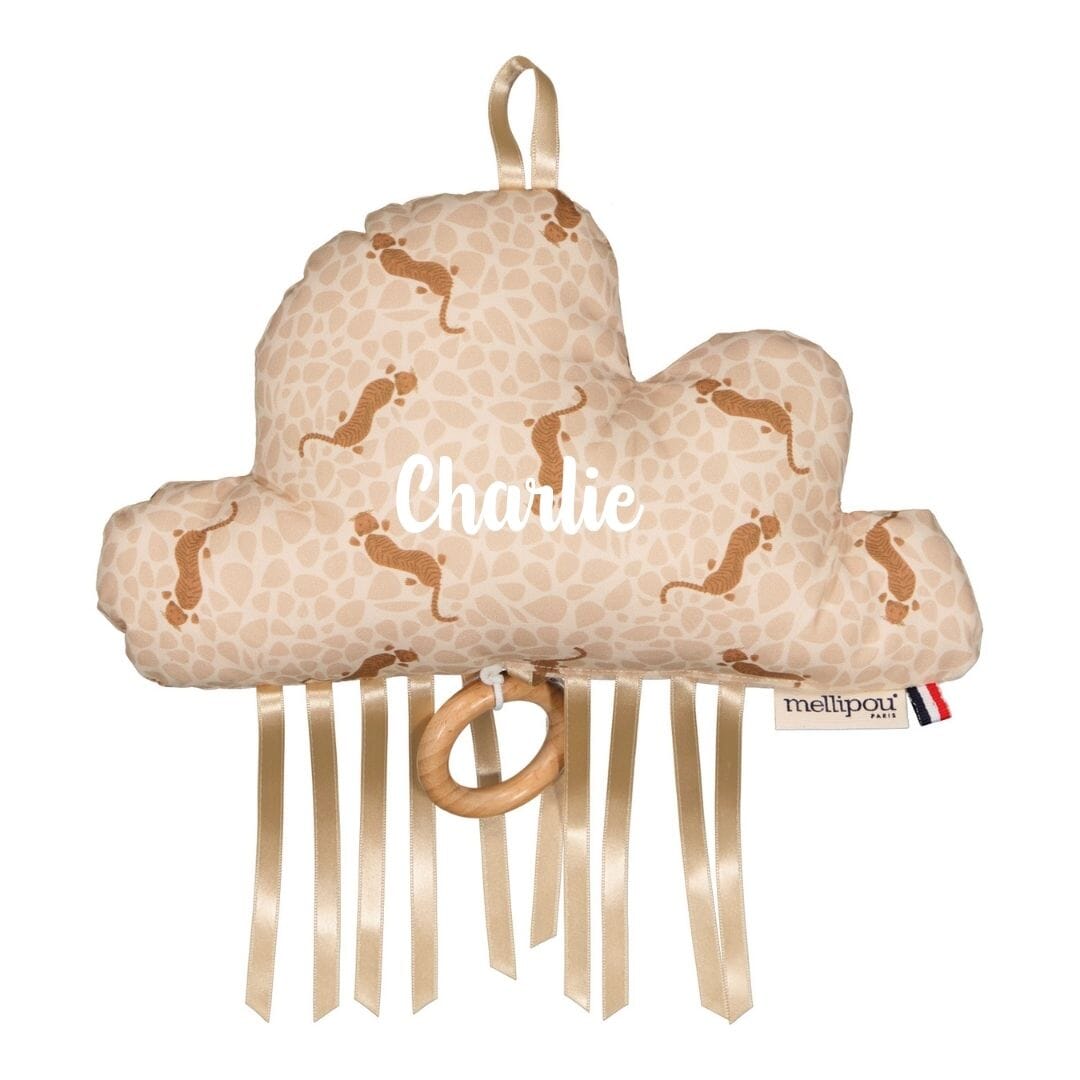 Peluche musicale personnalisable en forme de nuage - Elvis coussins musicaux nuage MELLIPOU