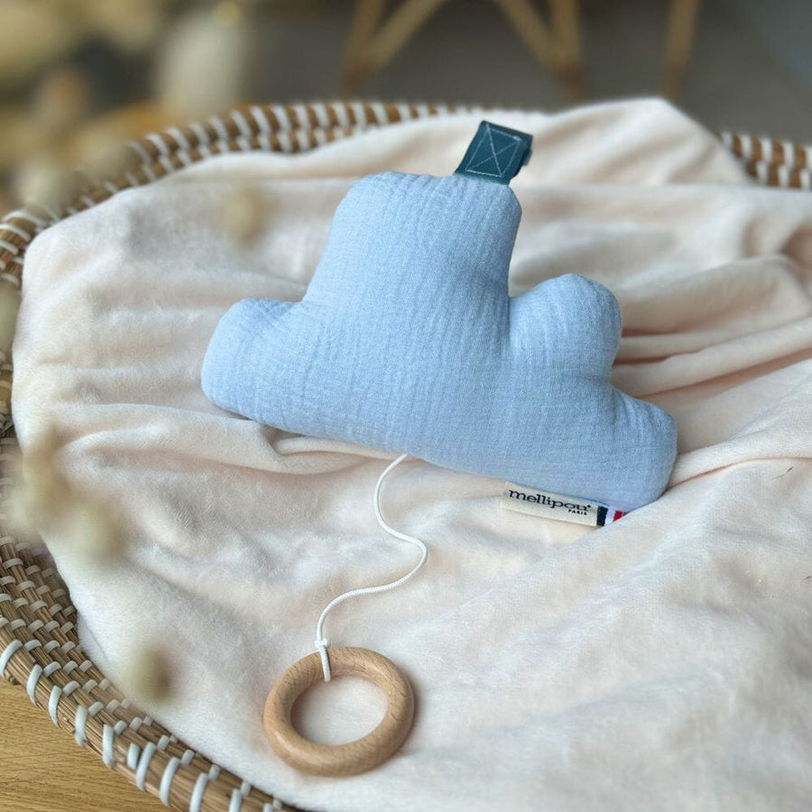 Cadeau naissance mixte pour bébé - Bleu ciel coffret naissance classique MELLIPOU