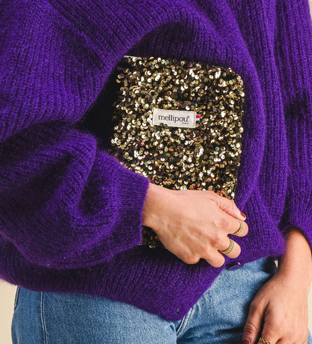 Housse carnet de santé sequins dorés - Chantal Carnet de santé MELLIPOU