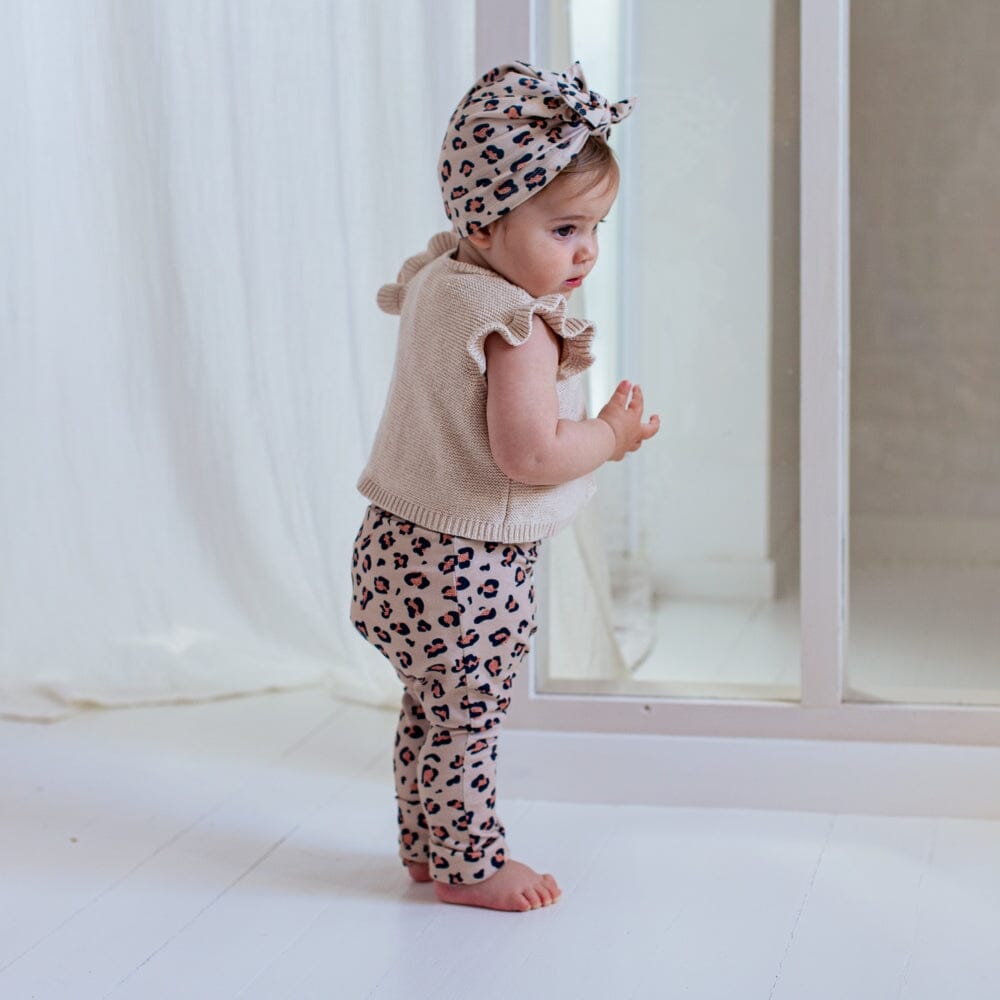 Legging bébé, motif léopard - Baker turban bébé MELLIPOU