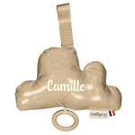 Coussin musical doré pailletté - Chantal Nuage musical MELLIPOU