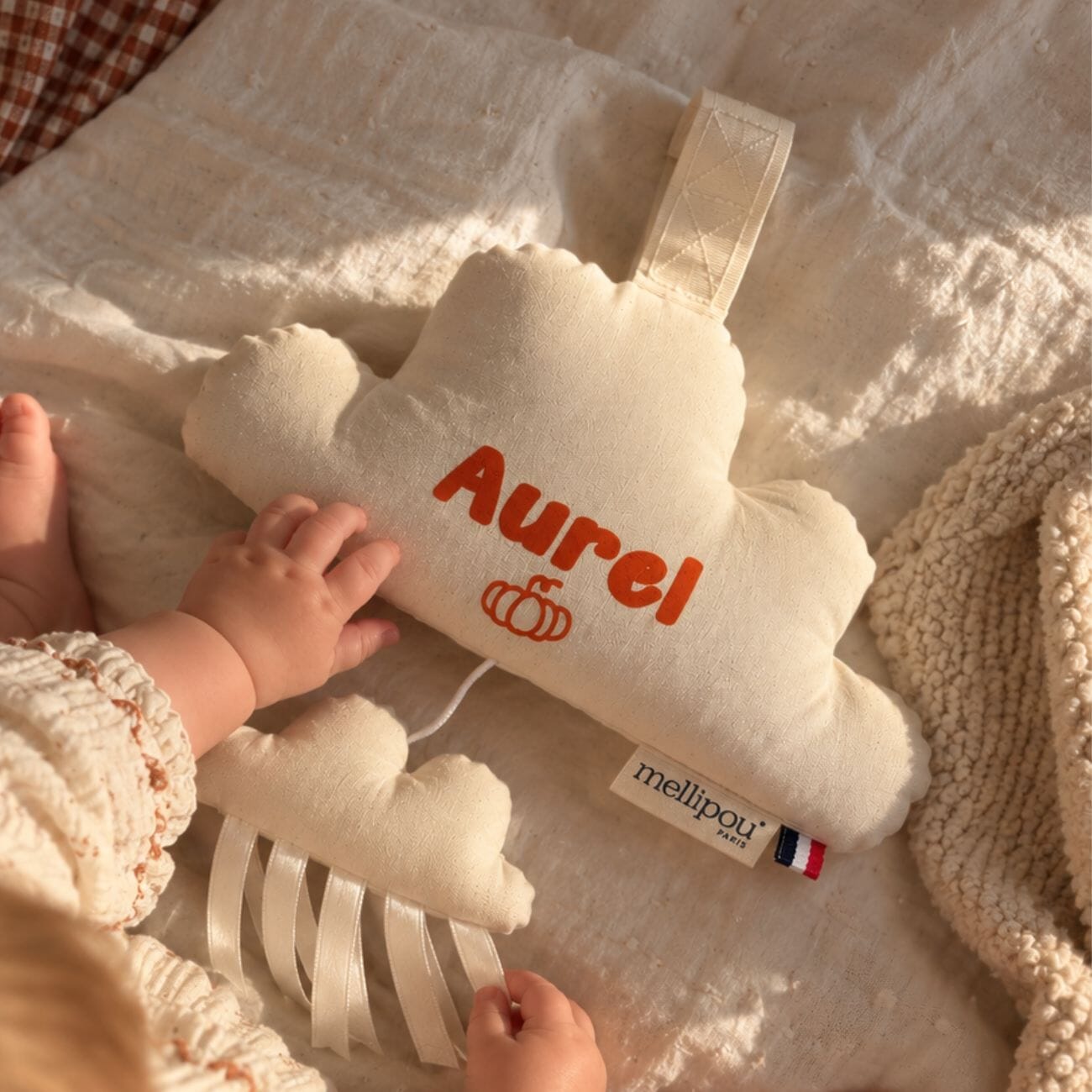 Coussin musical Pumpkin coussins musicaux mini nuages MELLIPOU