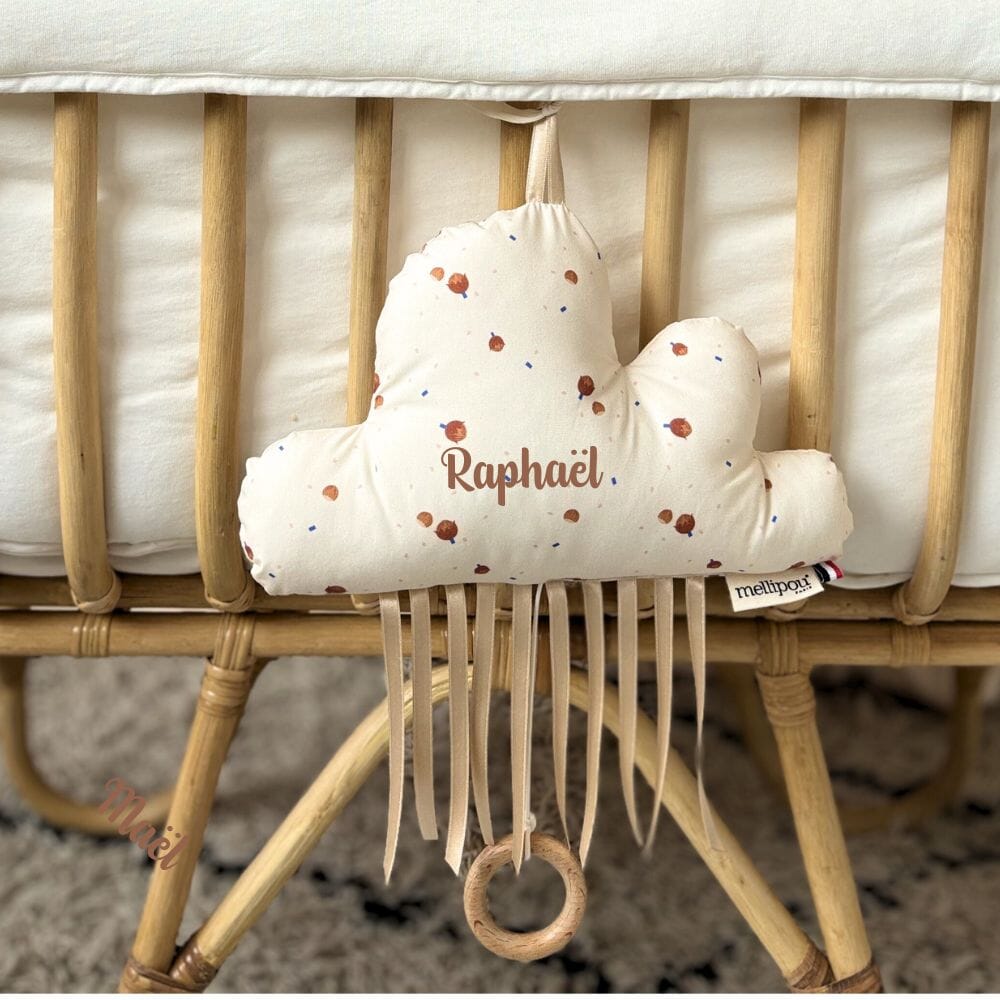 Doudou musical bébé - Nuage musical Noisette coussins musicaux nuage MELLIPOU