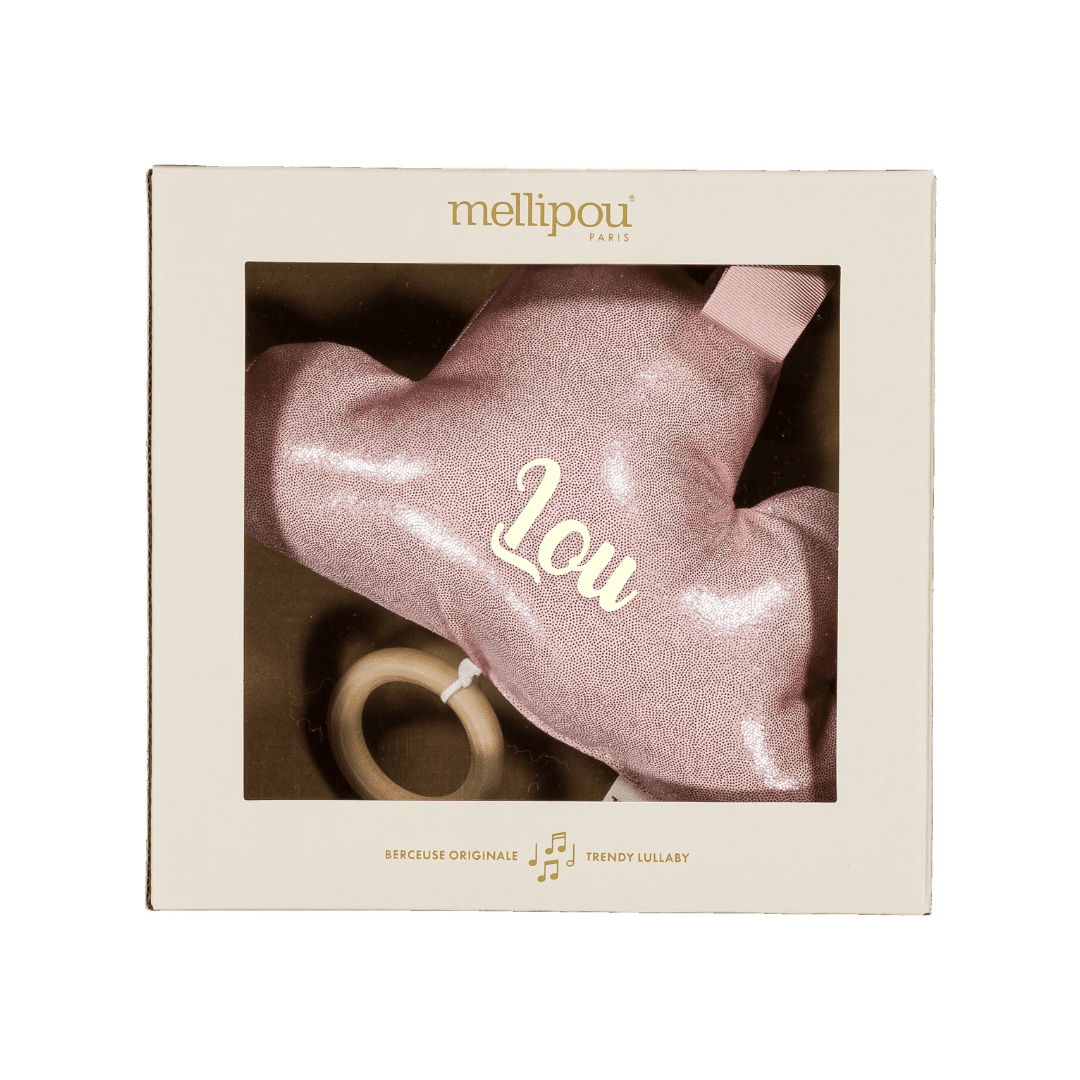 Mini nuage rose pailletté - Liliane Nuage musical MELLIPOU