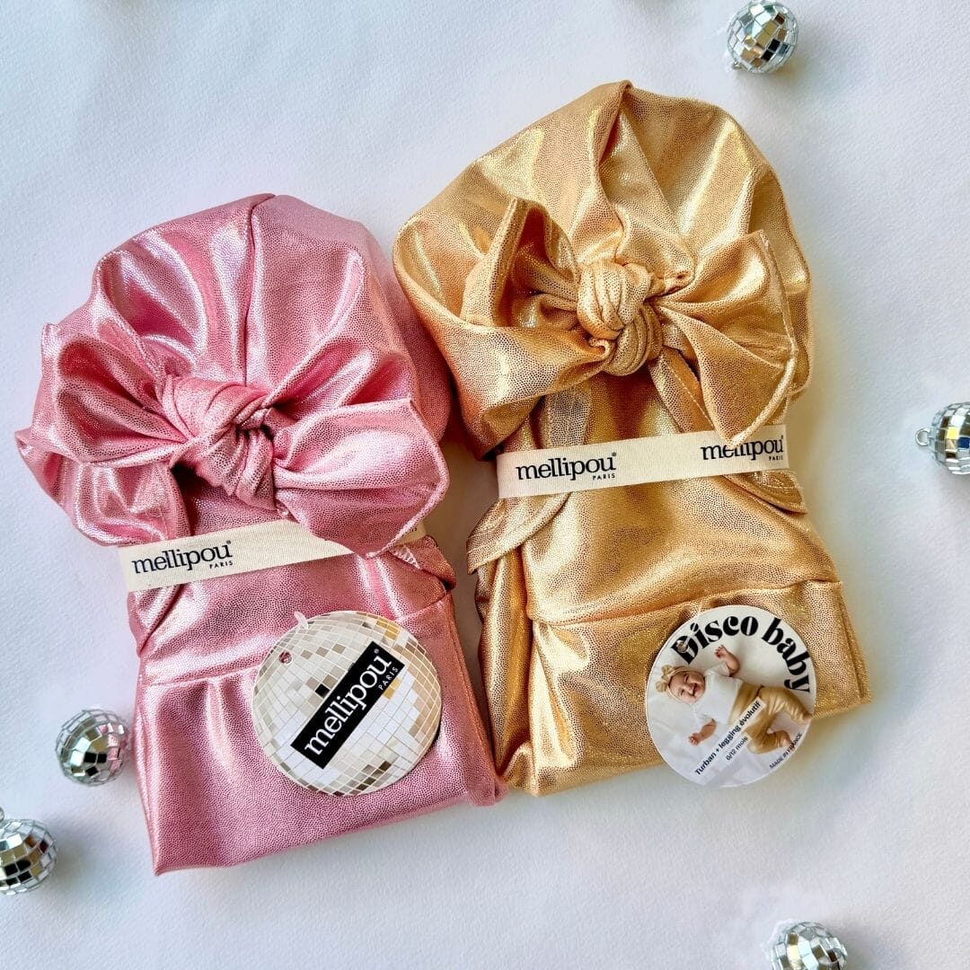 Ensemble bébé brillant doré - Chantal coffret naissance original MELLIPOU