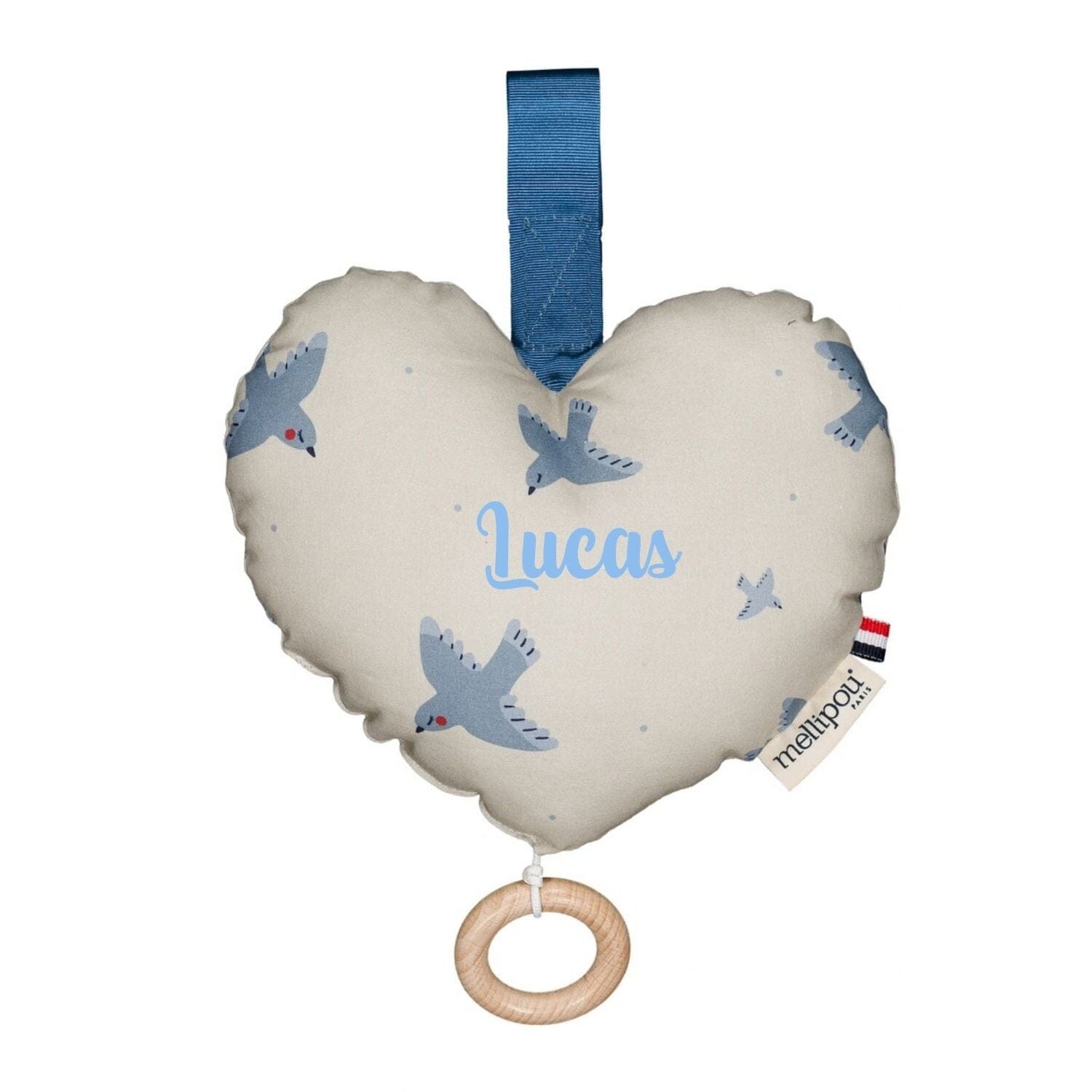 Coeur musical personnalisable Patti coussins musicaux mini nuages MELLIPOU