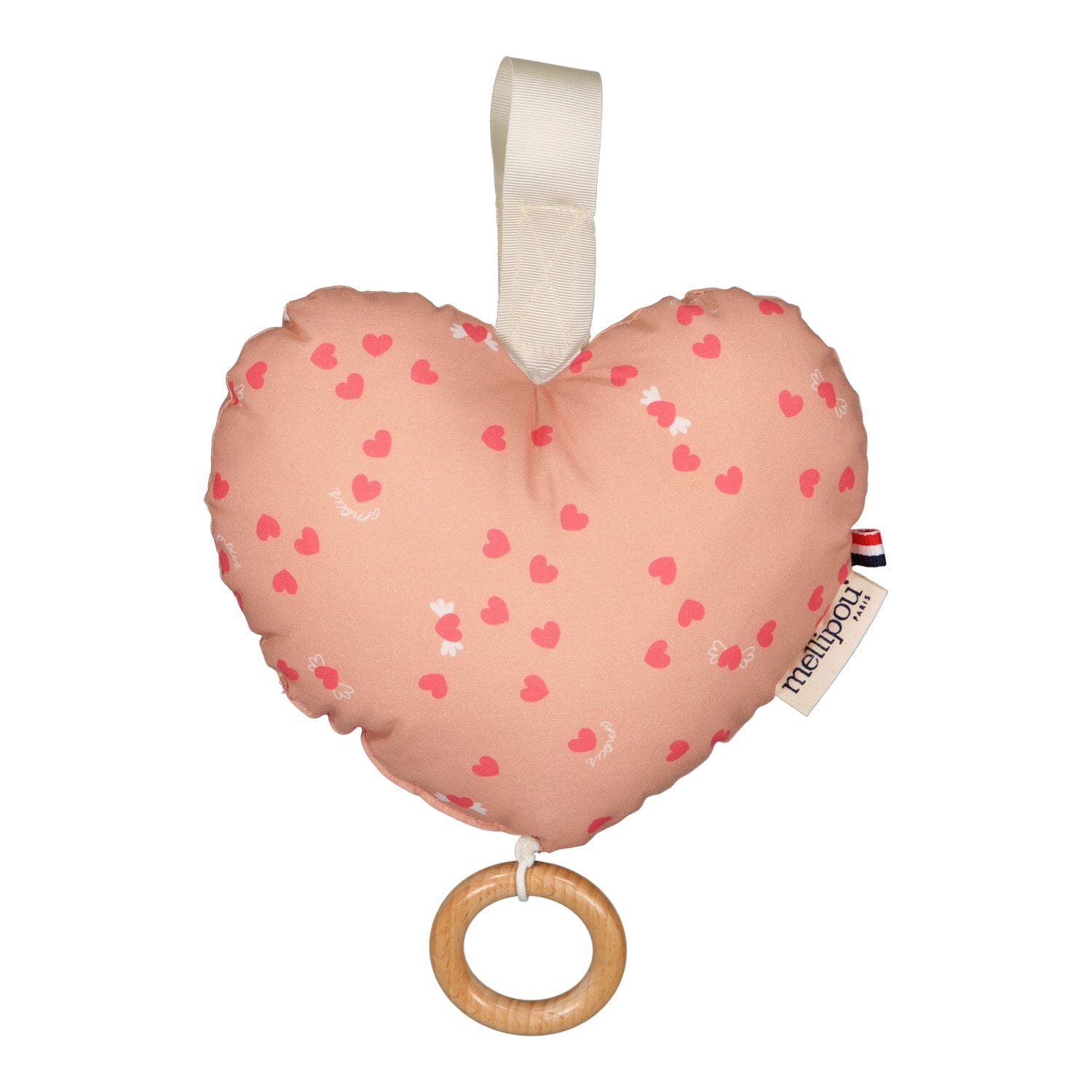 Coffret naissance Amour - coeur musical et doudou lange coffret naissance classique MELLIPOU