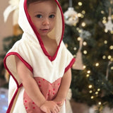 Poncho plage et bain bébé - Amour poncho de bain bébé MELLIPOU