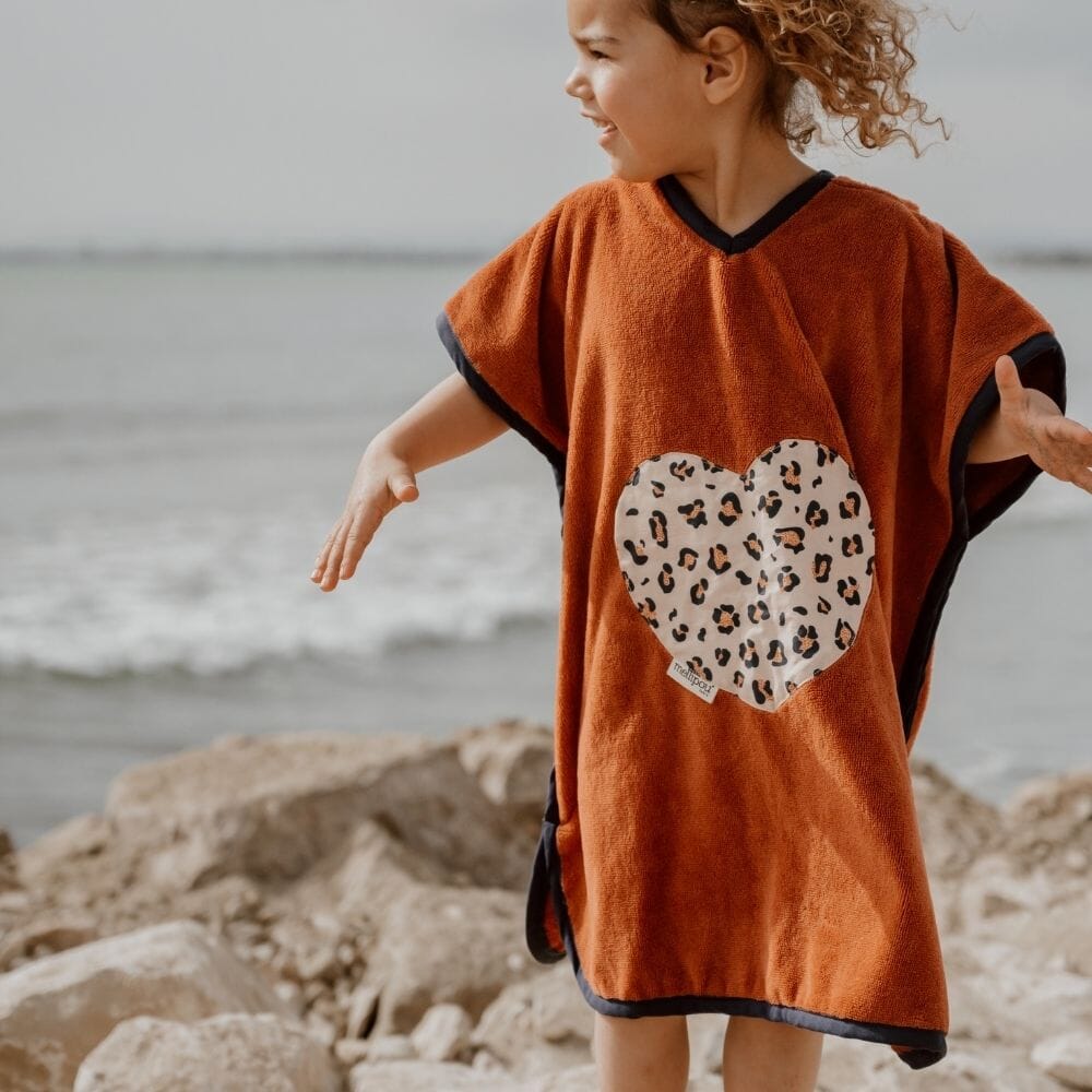 Poncho plage et bain bébé léopard - Baker poncho de bain bébé MELLIPOU