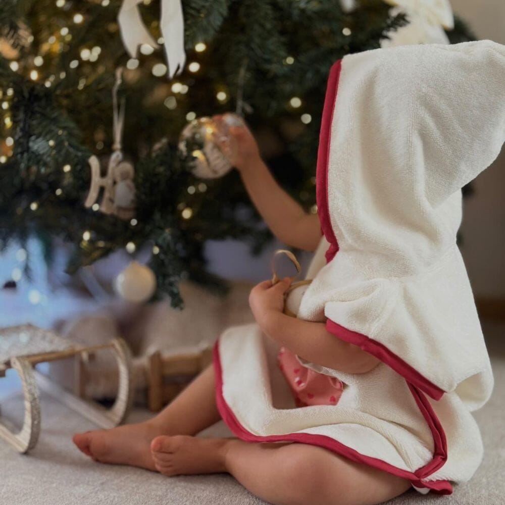 Poncho plage et bain bébé - Amour poncho de bain bébé MELLIPOU