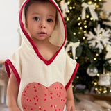 Poncho plage et bain bébé - Amour poncho de bain bébé MELLIPOU