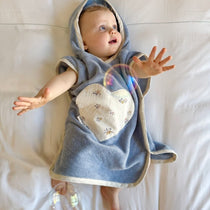 Poncho de bain bébé mixte personnalisé - Noisette poncho de bain bébé MELLIPOU