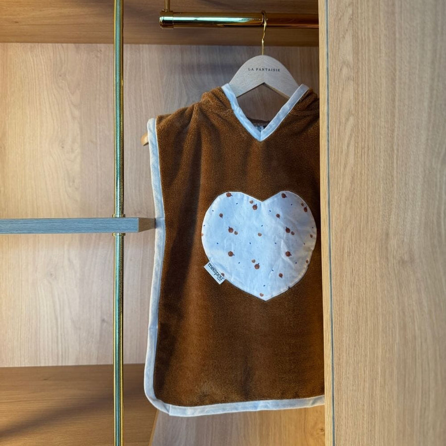 Poncho de bain bébé mixte personnalisé - Noisette poncho de bain bébé MELLIPOU
