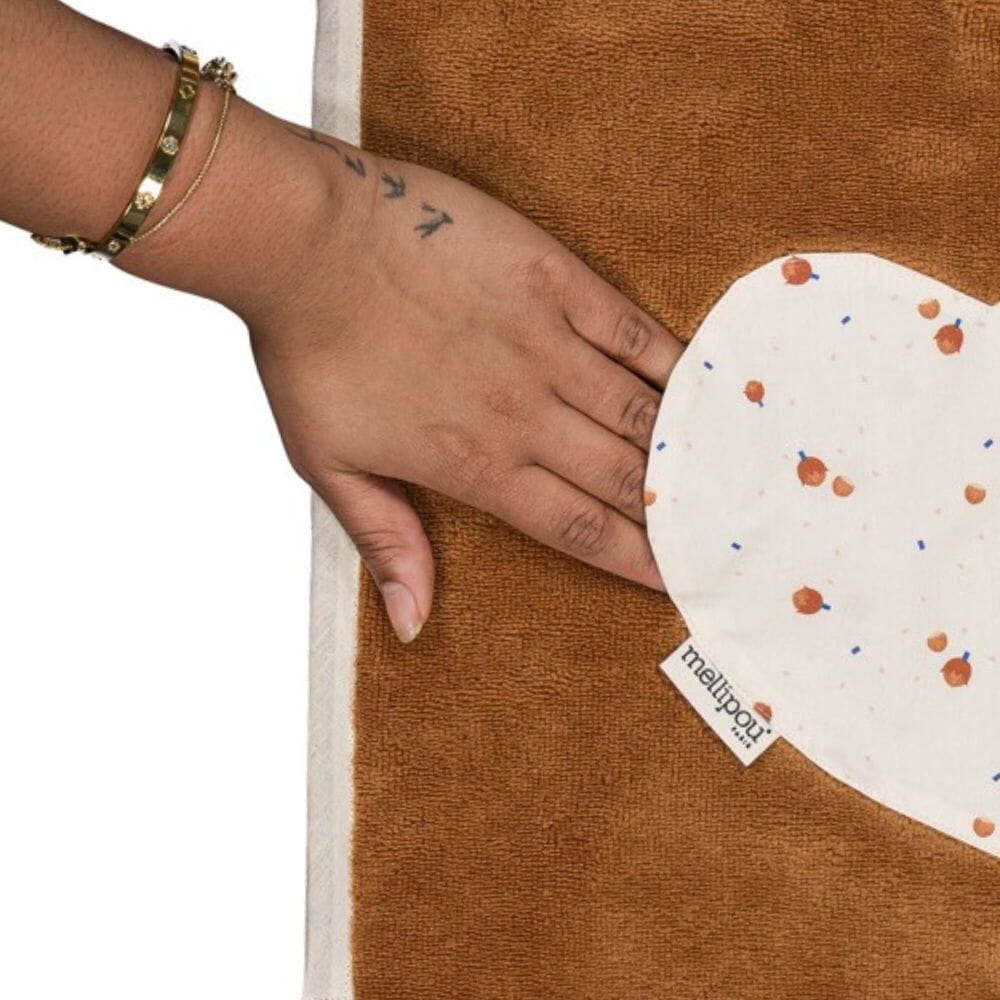 Poncho de bain bébé mixte personnalisé - Noisette poncho de bain bébé MELLIPOU