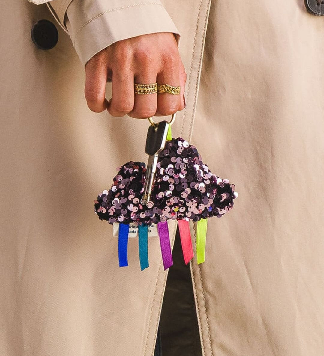 Porte-clés sequins rose - Liliane Porte-clés MELLIPOU